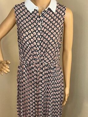 Maison Jules Black and Orange Geometric Mini Dress - Work Dress